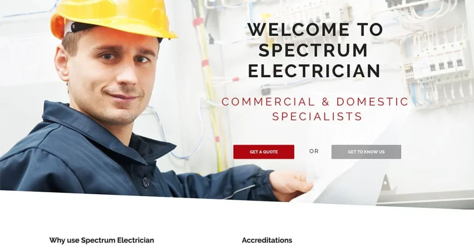 Electrician website design